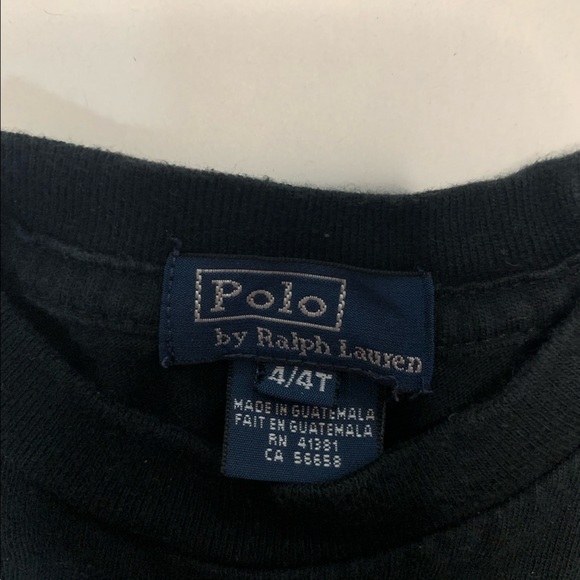 Black Polo by Ralph Lauren T-shirt. Size 4T - Picture 2 of 3